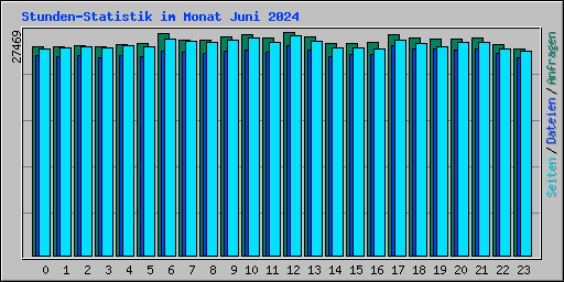 Stunden-Statistik im Monat Juni 2024